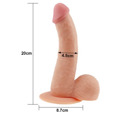 Dildo cieliste realistyczny wygląd penisa 20 cm